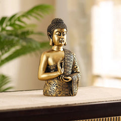 Golden Serene Buddha Figurine