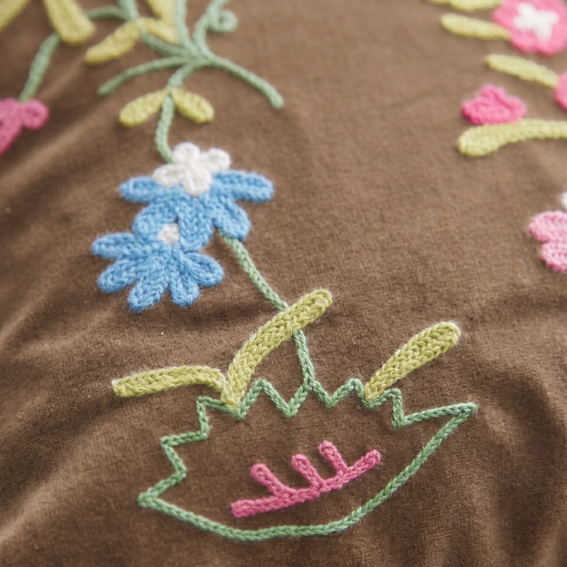 Earthtone Blossom Embroidered - 16