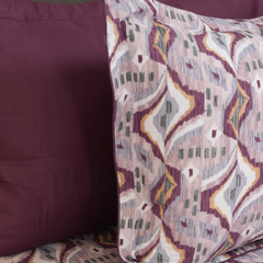 Driftwave King Bedsheet Set | 210 TC | 100% Pure Cotton | 2 Pillow Covers with Piping | Maroon