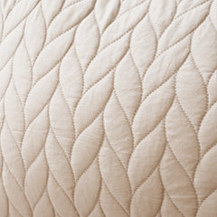 Classic Quilted Pillows Bedsheet Set | 300 TC | 100% Satin Cotton | Sand