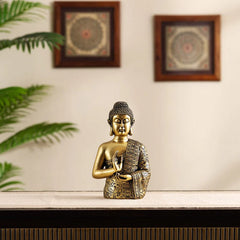 Golden Serene Buddha Figurine