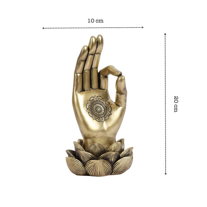 Gold Buddha Lotus Palm
