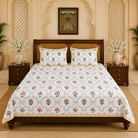 Amer Bagh Jaipuri King Size Bedsheet | 100% Pure Cotton | Anarkali Collection