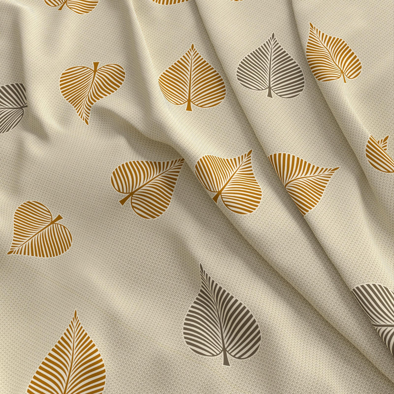 Autumn Veil King Bedsheet Set | 400 TC | Grey Golden