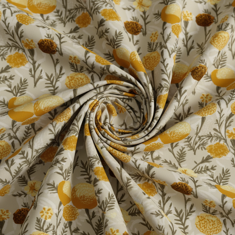 Bloomfield King Bedsheet Set | 210 TC | 100% Pure Cotton | 2 Pillow Covers with Piping | Mustard