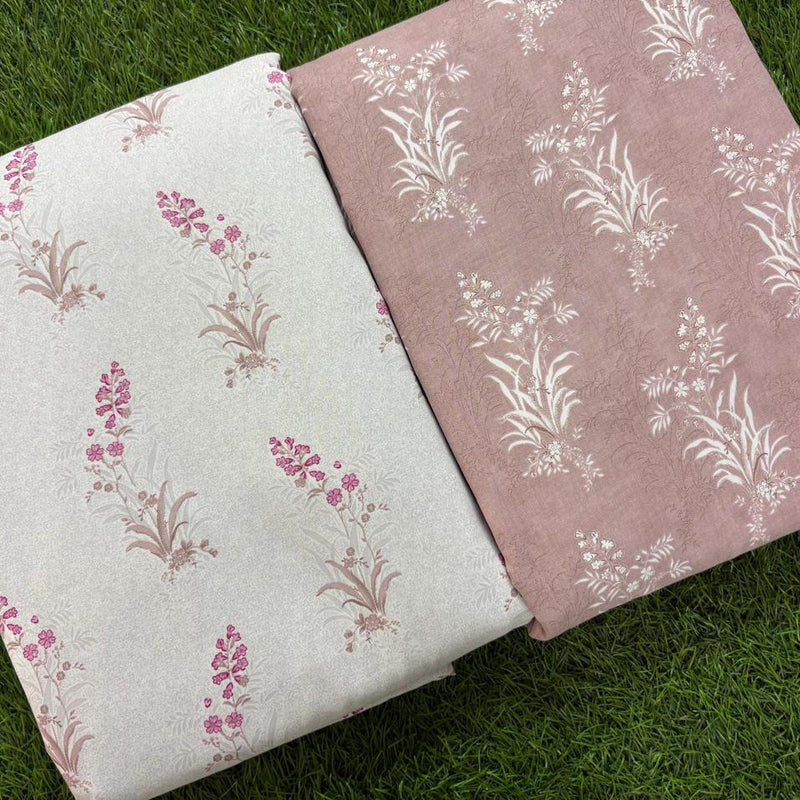 Blossom Trail Reversible Lightweight AC Dohar | Double Bed Dohar | Pink & Ivory