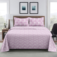 Blush Mosaic King Bedsheet Set | 300 TC | 100% Pure Cotton | Pink