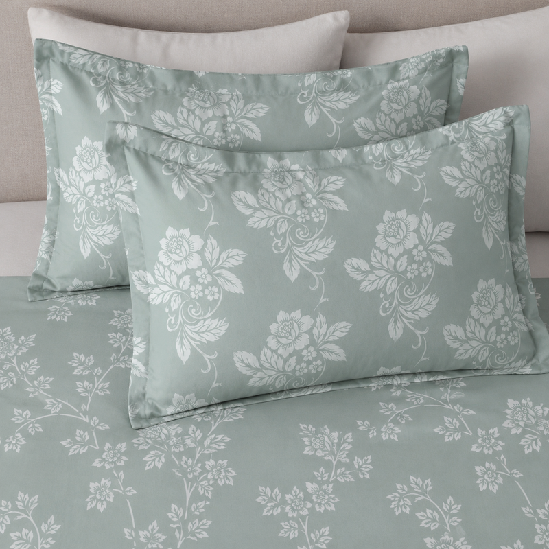 Blush Elegance King Bedsheet Set | 300 TC | 100% Pure Cotton | Light Turquoise