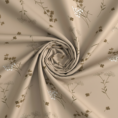 Breeze Garden Bedsheet Set | 600 TC | 100% Satin Cotton | Beige