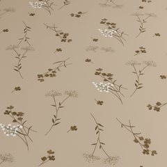Breeze Garden Bedsheet Set | 600 TC | 100% Satin Cotton | Beige