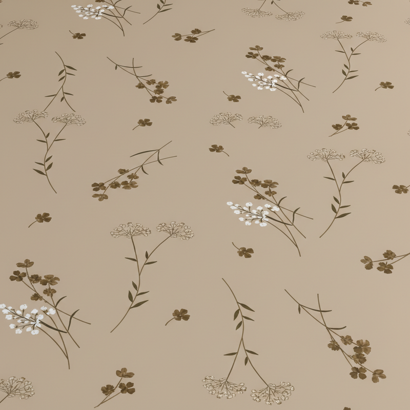 Breeze Garden Bedsheet Set | 600 TC | 100% Satin Cotton | Beige