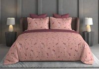 Breeze Garden Bedsheet Set | 600 TC | 100% Satin Cotton | Pink