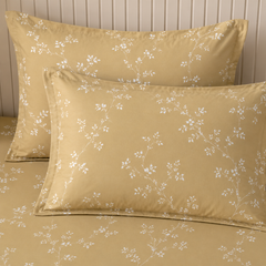 Champagne Vine King Bedsheet Set | 300 TC | 100% Pure Cotton