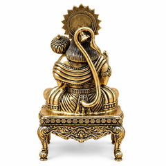 Lord Hanuman with Gada Brass Idol | 5.5" | 100% Brass