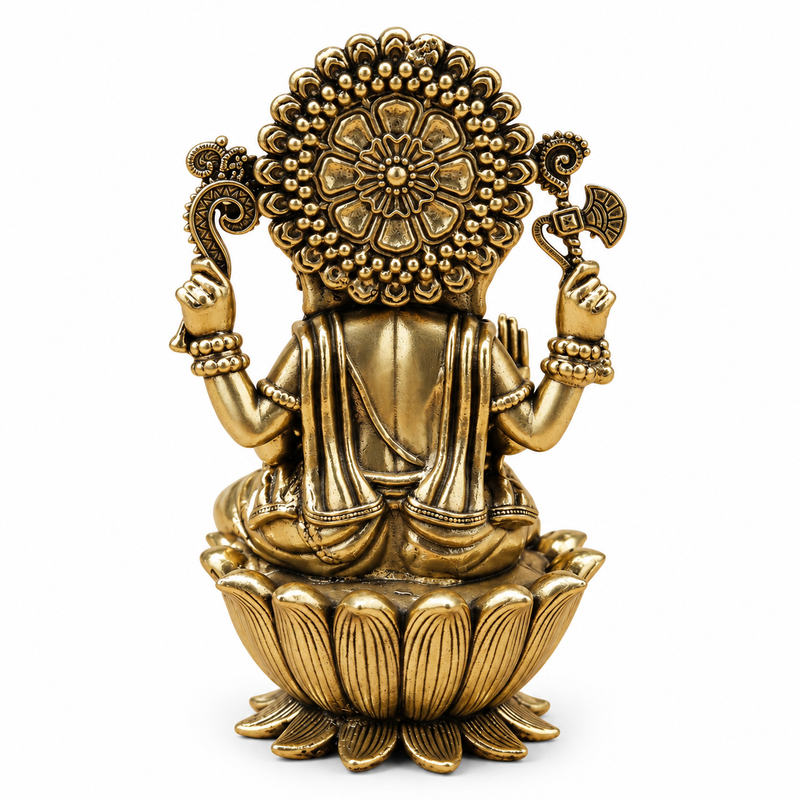 Lord Ganesha Brass Idol | 4" | 100% Brass