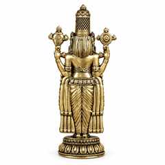 Lord Venkateswara as Tirupati Balaji Brass Idol | 6.5" | 100% Brass