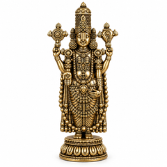 Lord Venkateswara as Tirupati Balaji Brass Idol | 6.5" | 100% Brass