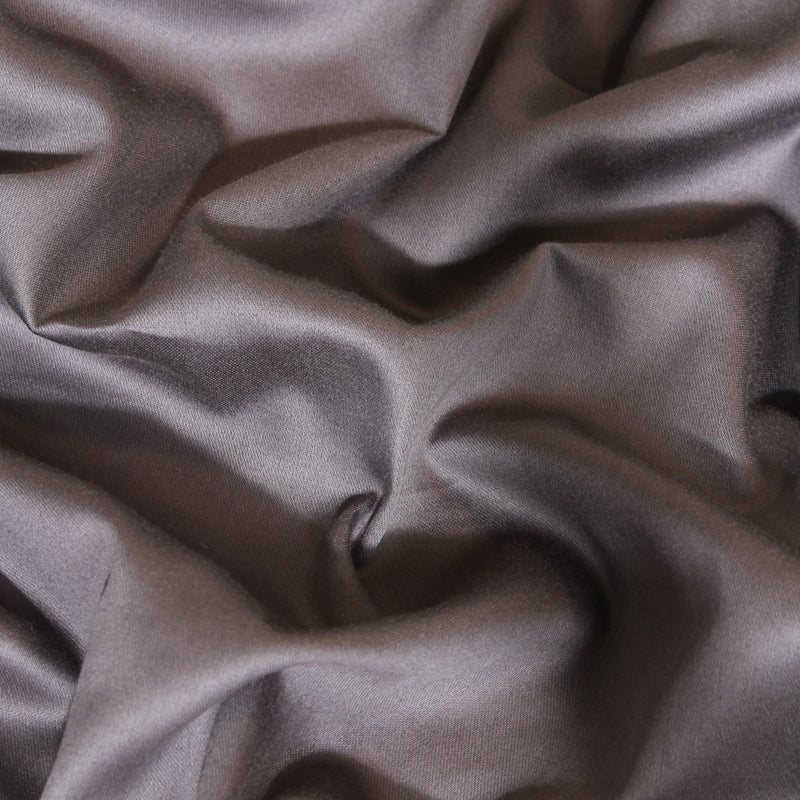 Close-up of gray fabric with folds