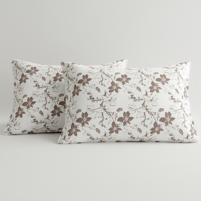 Dual Harmony King Bedsheet Set | 300 TC | 100% Pure Cotton | Brown