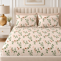 Sage & Petal King Size Bedsheet Set | 210 TC Perkale | 100% Pure Cotton