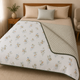 Floral Charm Reversible Lightweight AC Dohar | Double Bed Dohar | Green