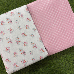 Floral Charm Reversible Lightweight AC Dohar | Double Bed Dohar | Pink
