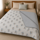 Floral Charm Reversible Lightweight AC Dohar | Double Bed Dohar | Sky Blue