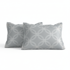 Halo Weave Bedsheet Set | 600 TC | 100% Satin Cotton | Grey