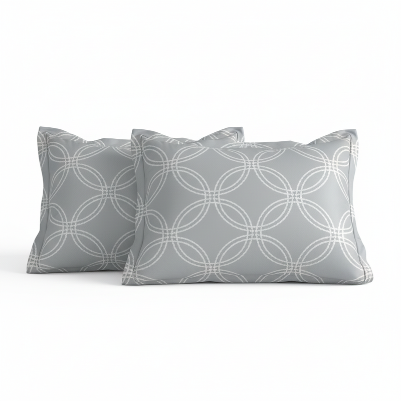 Halo Weave Bedsheet Set | 600 TC | 100% Satin Cotton | Grey