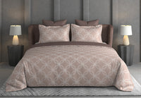 Halo Weave Bedsheet Set | 600 TC | 100% Satin Cotton | Soft Mocha