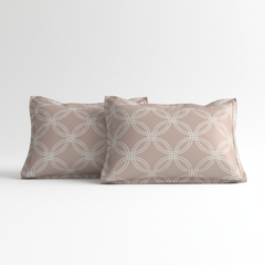 Halo Weave Bedsheet Set | 600 TC | 100% Satin Cotton | Soft Mocha