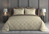 Halo Weave Bedsheet Set | 600 TC | 100% Satin Cotton | Warm Beige