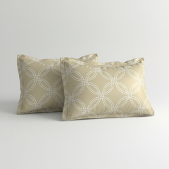 Halo Weave Bedsheet Set | 600 TC | 100% Satin Cotton | Warm Beige