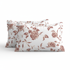 Heritage Bloom Bedsheet Set | 600 TC | 100% Satin Cotton | Dusty Rose