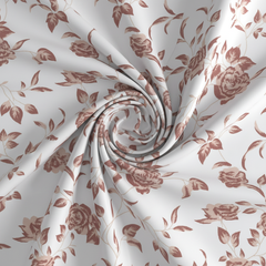 Heritage Bloom Bedsheet Set | 600 TC | 100% Satin Cotton | Dusty Rose