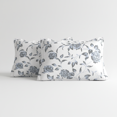 Heritage Bloom Bedsheet Set | 600 TC | 100% Satin Cotton | Grey