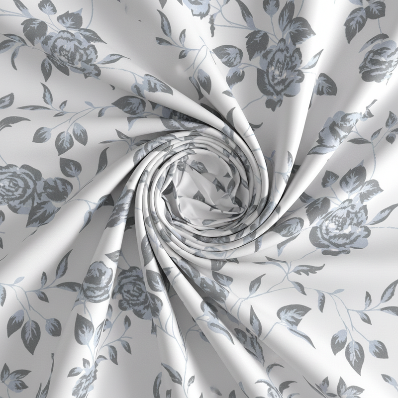 Heritage Bloom Bedsheet Set | 600 TC | 100% Satin Cotton | Grey