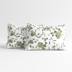 Heritage Bloom Bedsheet Set | 600 TC | 100% Satin Cotton | Olive