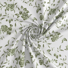 Heritage Bloom Bedsheet Set | 600 TC | 100% Satin Cotton | Olive