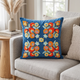 Heritage Bloom Embroidered Cushion Cover - 16x16