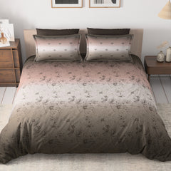 Hushed Horizon King Bedsheet Set | 400 TC | 100% Pure Cotton | 2 Pillow Covers | Dusty Rose