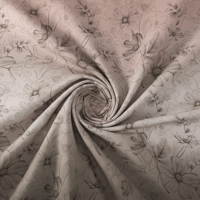 Hushed Horizon King Bedsheet Set | 400 TC | 100% Pure Cotton | 2 Pillow Covers | Dusty Rose