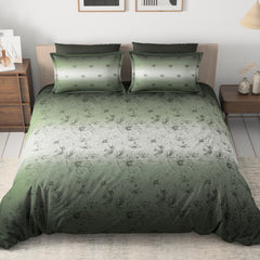 Hushed Horizon King Bedsheet Set | 400 TC | 100% Pure Cotton | 2 Pillow Covers | Sage Green