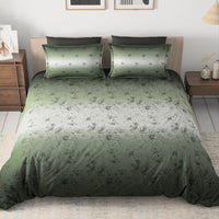 Hushed Horizon King Bedsheet Set | 400 TC | 100% Pure Cotton | 2 Pillow Covers | Sage Green