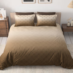 Hushed Horizon King Bedsheet Set | 400 TC | 100% Pure Cotton | 2 Pillow Covers | Sandstone