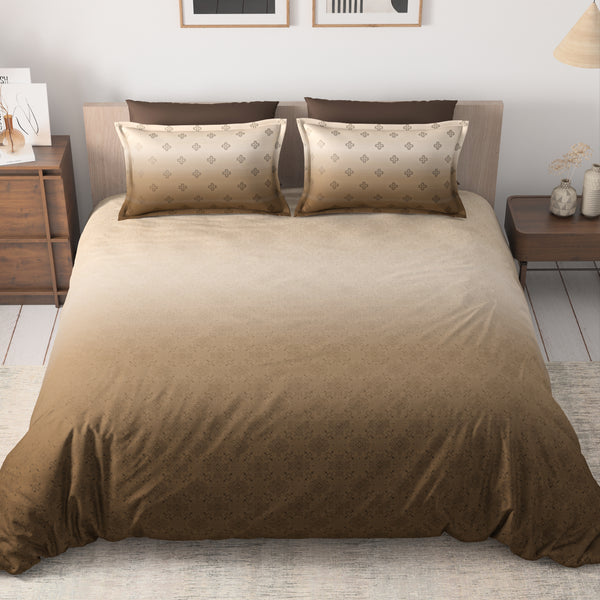 Hushed Horizon King Bedsheet Set | 400 TC | 100% Pure Cotton | 2 Pillow Covers | Sandstone