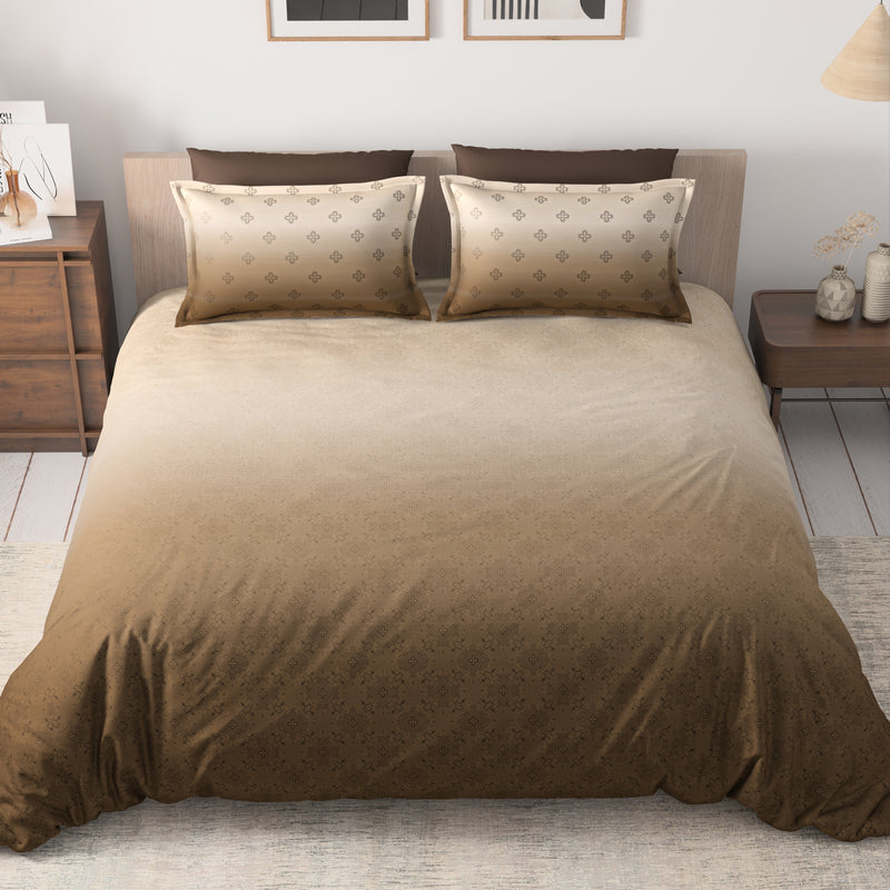 Hushed Horizon King Bedsheet Set | 400 TC | 100% Pure Cotton | 2 Pillow Covers | Sandstone