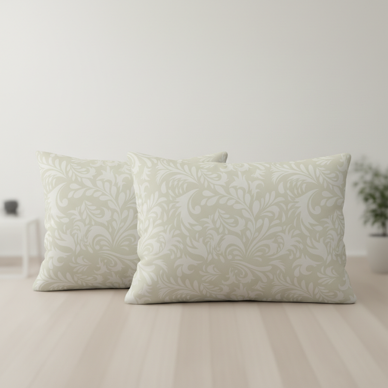 Ivory Blossom King Bedsheet Set | 400 TC | 100% Pure Cotton | 2 Pillow Covers
