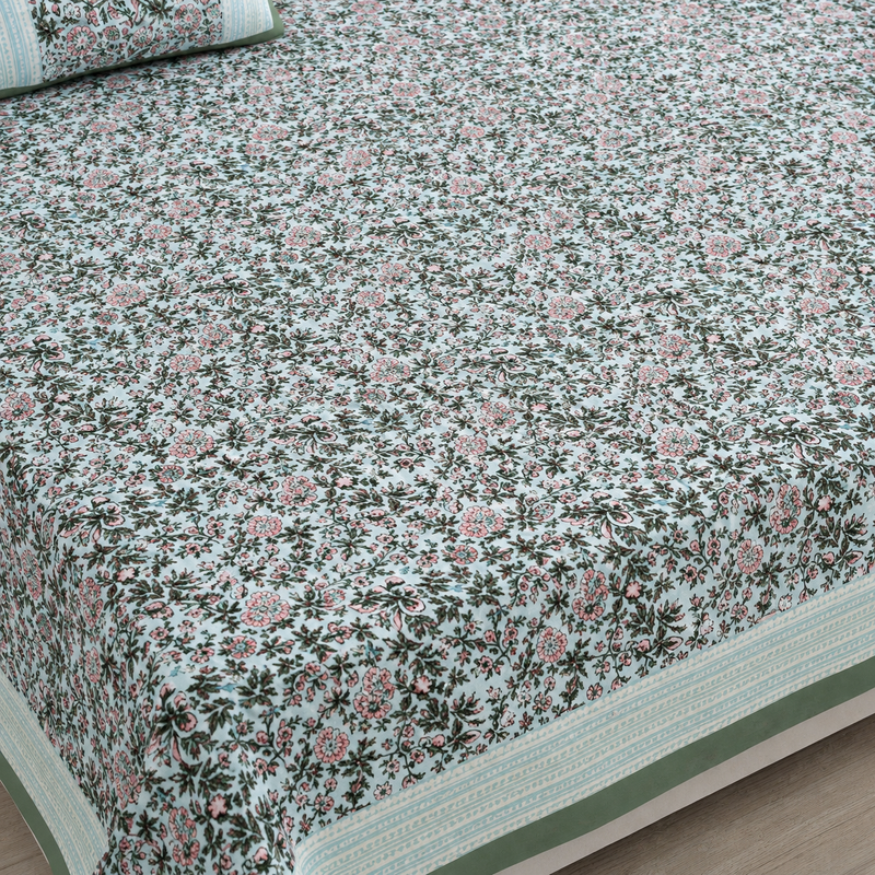 Madhuban Vatika Jaipuri King Size Bedsheet | 100% Pure Cotton | Anarkali Collection