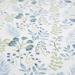 Floral and leaf pattern on a white background